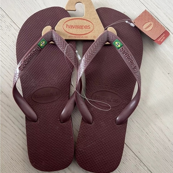 Havaianas Flip Flops Grape Men Size 11/12 Rubber Non Slip NEW - Picture 1 of 3